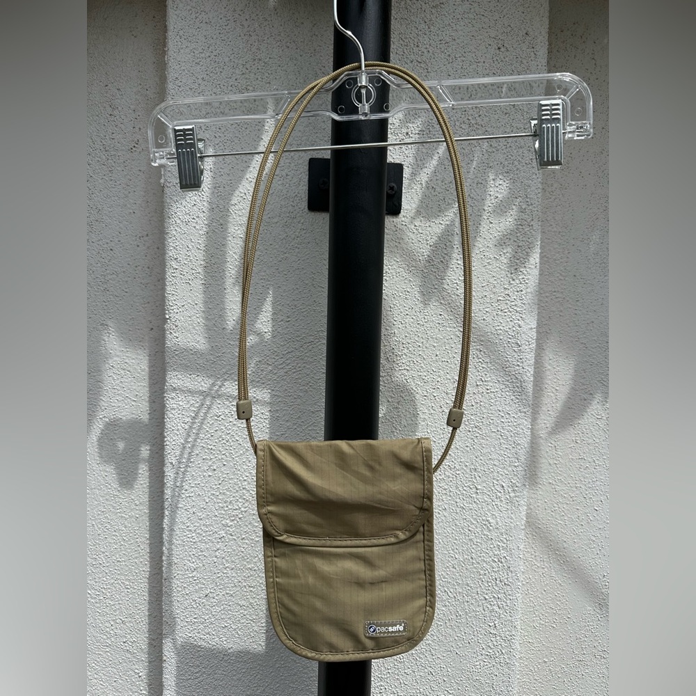 Pacsafe Tan Anti-Theft Travel Neck Pouch